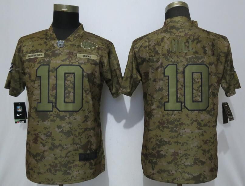 Women Kansas City Chiefs #10 Hill Nike Camo Salute to Service Limited NFL Jerseys->boston celtics->NBA Jersey